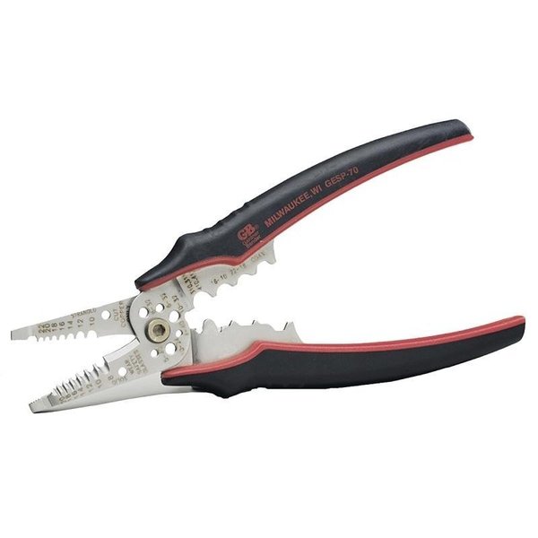 Gardner Bender Wire Stripper, 10 to 22 AWG Wire, 8 to 20 AWG Solid, 10 to 22 AWG Stranded Stripping, 814 in OAL GESP-70